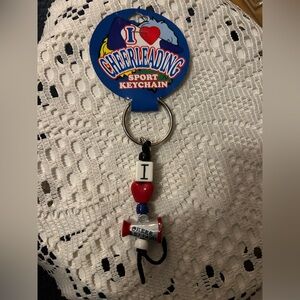 I love Cheerleading Keychains 6 pack NWT